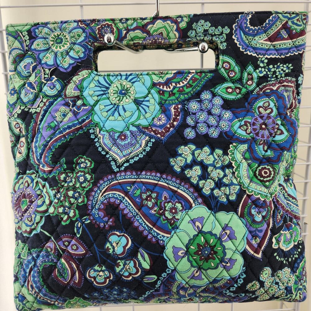 Vera Bradley 2009 Holiday Tote Blue Rhapsody Quilted Cotton Retired Pattern